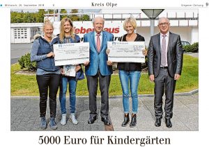 “5000 EURO für Kindergärten” – Siegener Zeitung